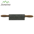 Wholesale New Marble Stone Black Rolling Pin With Wooden Base